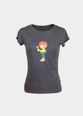 T-Shirt "Pumuckl Blume" - graphit